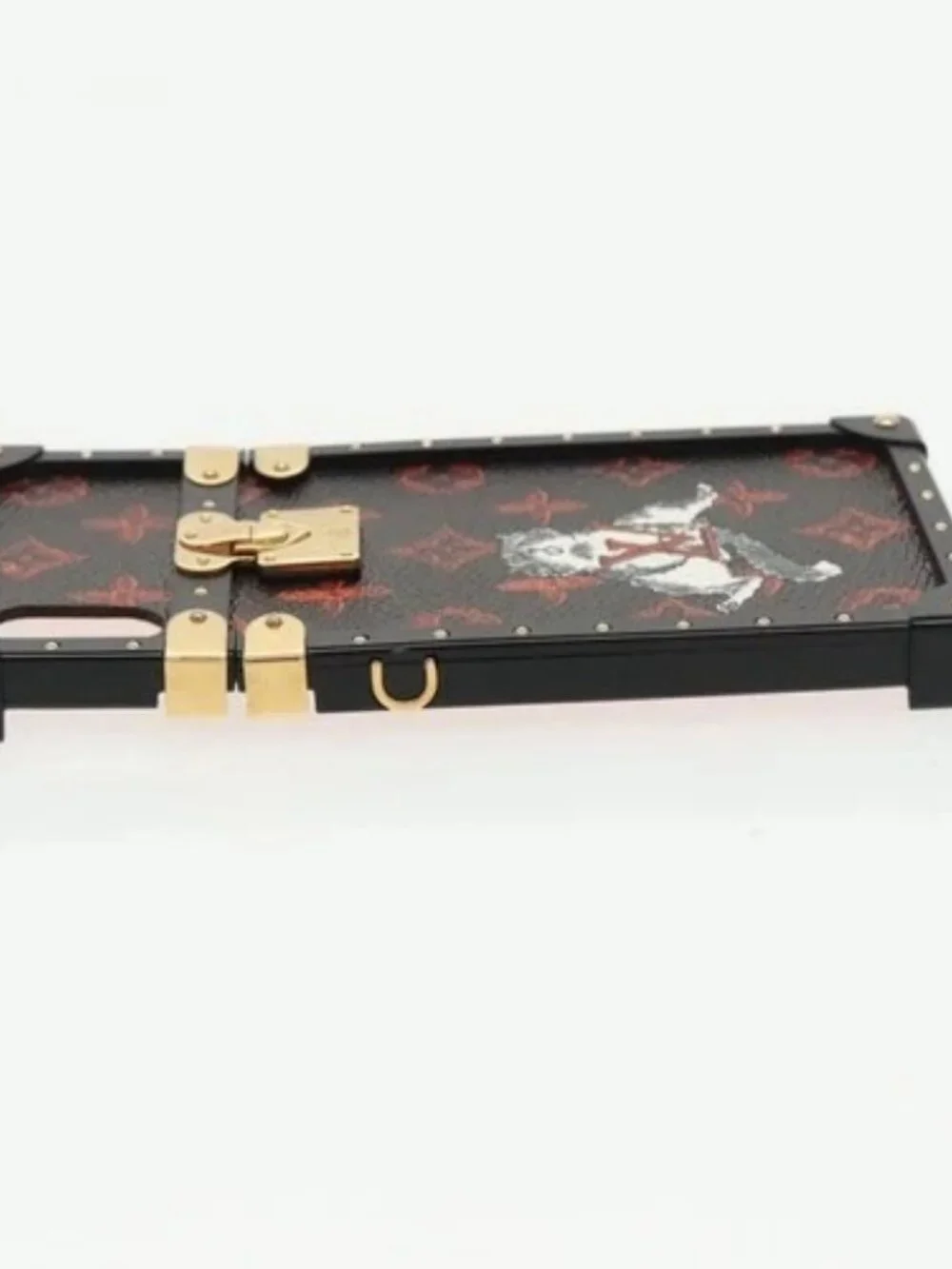 LOUIS VUITTON Transformed Monogram Cat iphone X Eye Trunk M63891 LV Auth 87378
